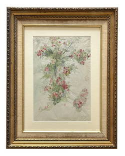 Joseph Benjamin O'Sickey (1918 - 2013) American: Joseph Benjamin O'Sickey (1918 - 2013) American Watercolor on Paper Measure Known for: Figure and floral painting, garden landscape, teaching Biography: Joseph O'Sickey, born in Detroit in 1918, has b