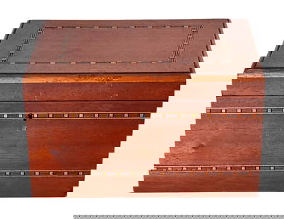 Vintage Partagas "Coronas de Luxe" Cigar Box – Inlaid Wood Humidor-Style Chest: Beautiful vintage wooden cigar box from the legendary Cuban cigar brand Flor de Tabacos Partagas y Cia – Habana, labeled “Coronas de Luxe.&rdquo; The box is finely constructed with dovetail joiner