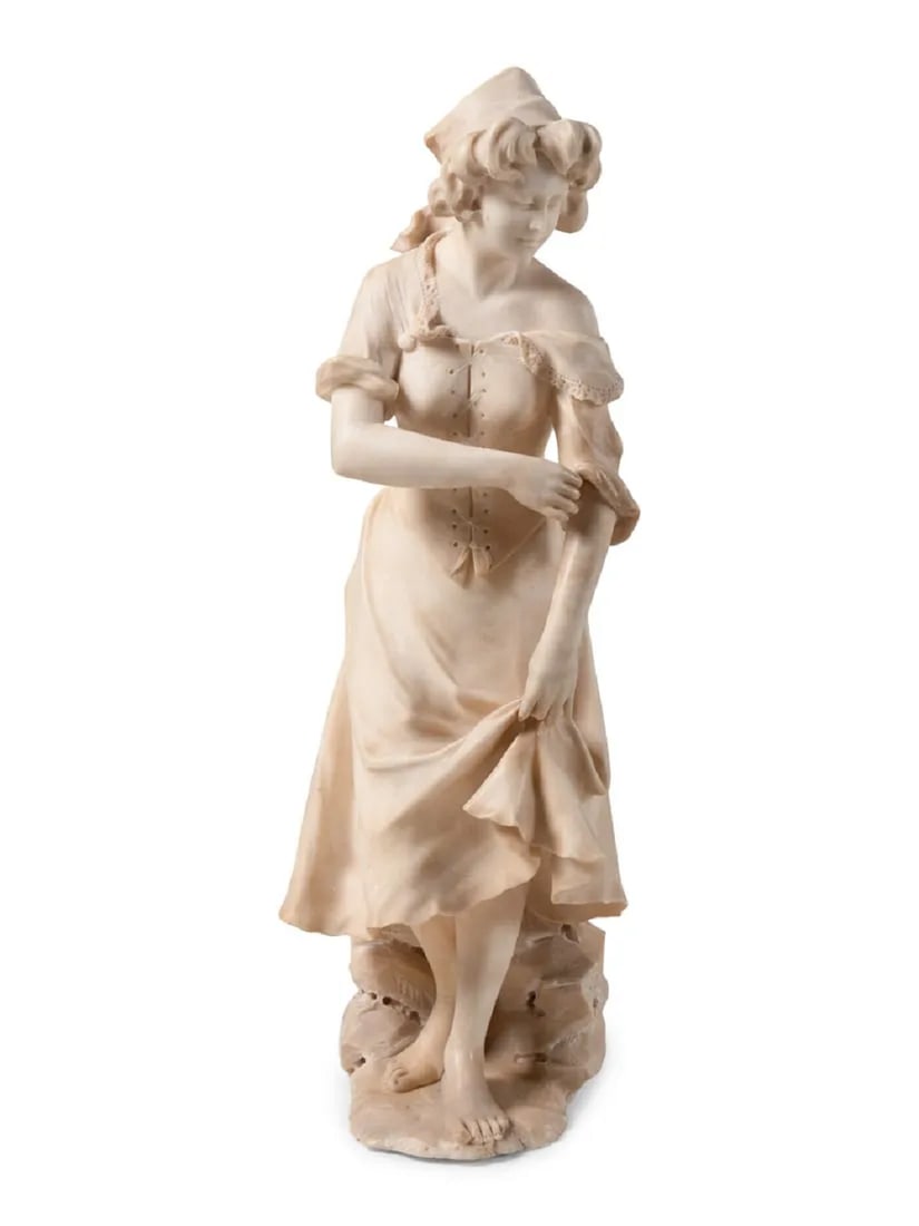 Continental Carved Alabaster Sculpture (1 of 4)