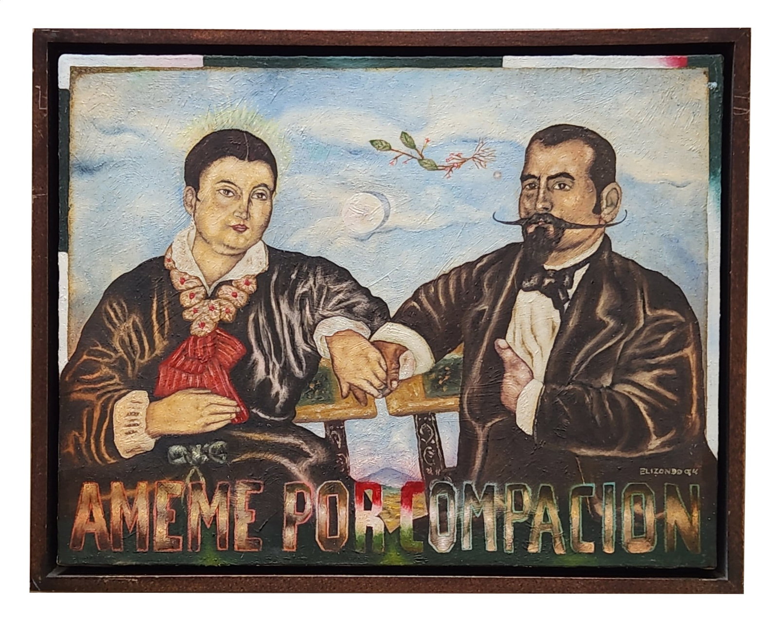 Arturo Elizondo (Born 1953) Mexico: Arturo Elizondo (Born 1953) Mexico Oil on Canvas Measure 14"in H x 18"in W and 15 1/4"in H x 19 1/2"in W x 2"in D framed Known for: Neo-baroque and surrealist compositions Biography: Arturo El