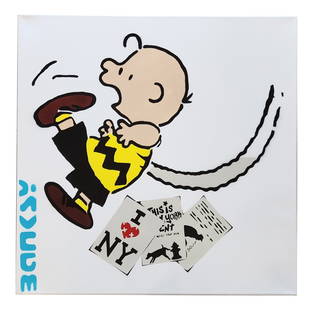 Banksy (Born 1974) England: Banksy (Born 1974) England Title: Bad Boy Charlie Spray Paint on CanvasBoard Measure 20"in H x 20"in W Known for: Graffiti art with political themes Biography: A prolific Brit