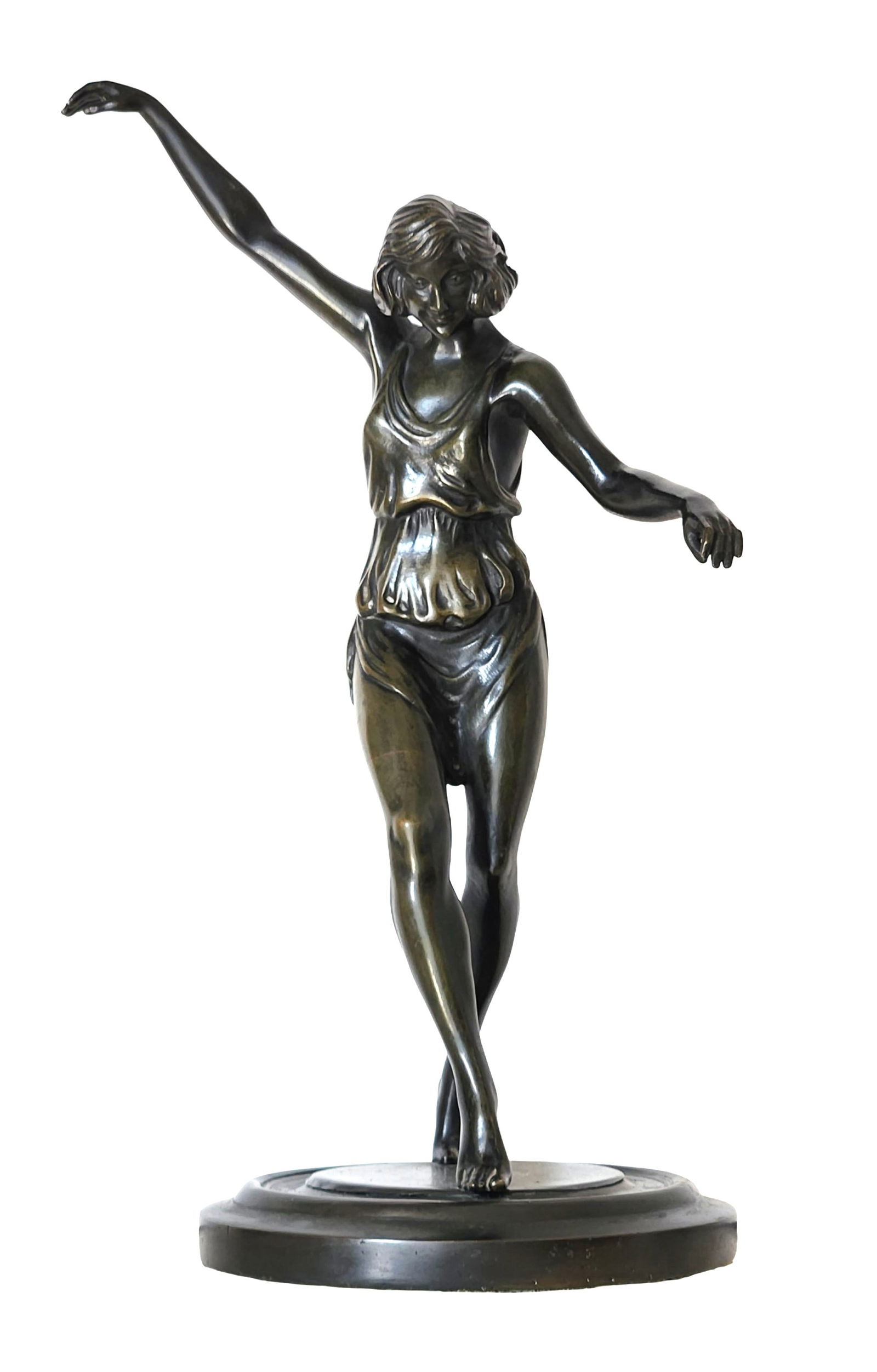 Art Deco Bronze Dancing Girl Figure (1 of 4)