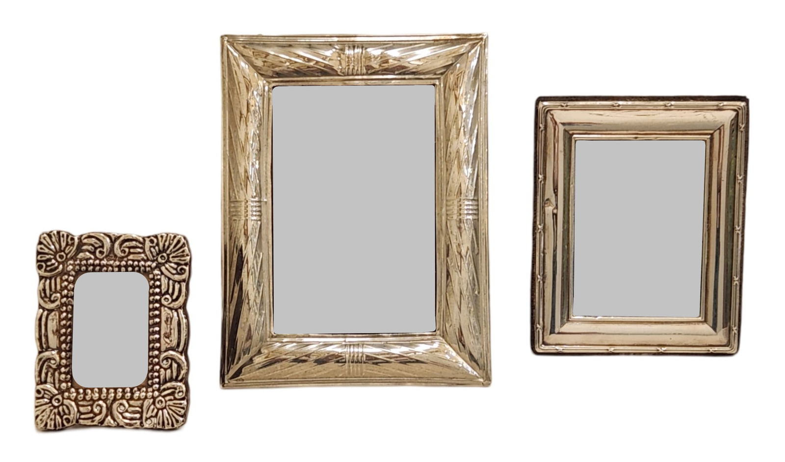 One Sterling and Two Silver Portrait Frames (1 of 4)