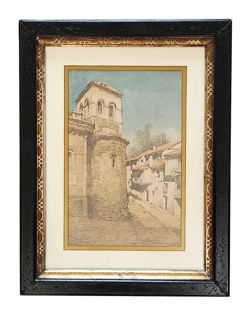 Lionel Arthur Lindsay (1874 - 1961) Australia: Lionel Arthur Lindsay (1874 - 1961) Australia Watercolor on Paper Measure 10 1/2"in H x 7 3/4"in W and 16 1/2"in H x 12 1/2"in W x 1 1/4"in D with frame Known for: Etching, painting, magazine and news