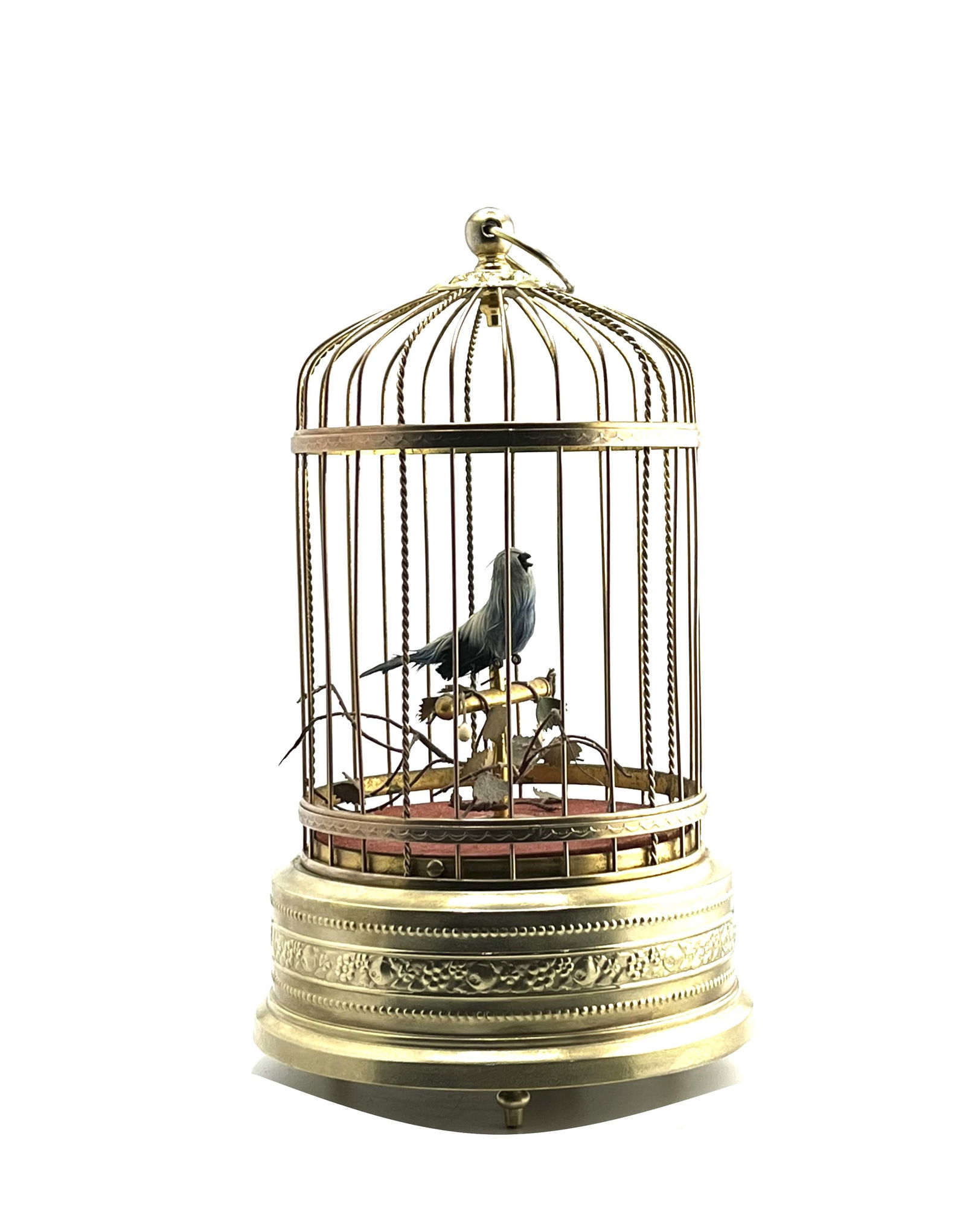 German Single Bird Cage Music Box