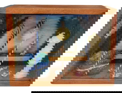 David Marchand (1944 - 2017) Jamaica: David Marchand (1944 - 2017) Jamaica Title: Window Box Measure 8"in H x 10"in W and 4 1/2"in D Biography: David Marchand was born in Old Harbour, St. Catherine, in 1944. He studied art in New York Cit