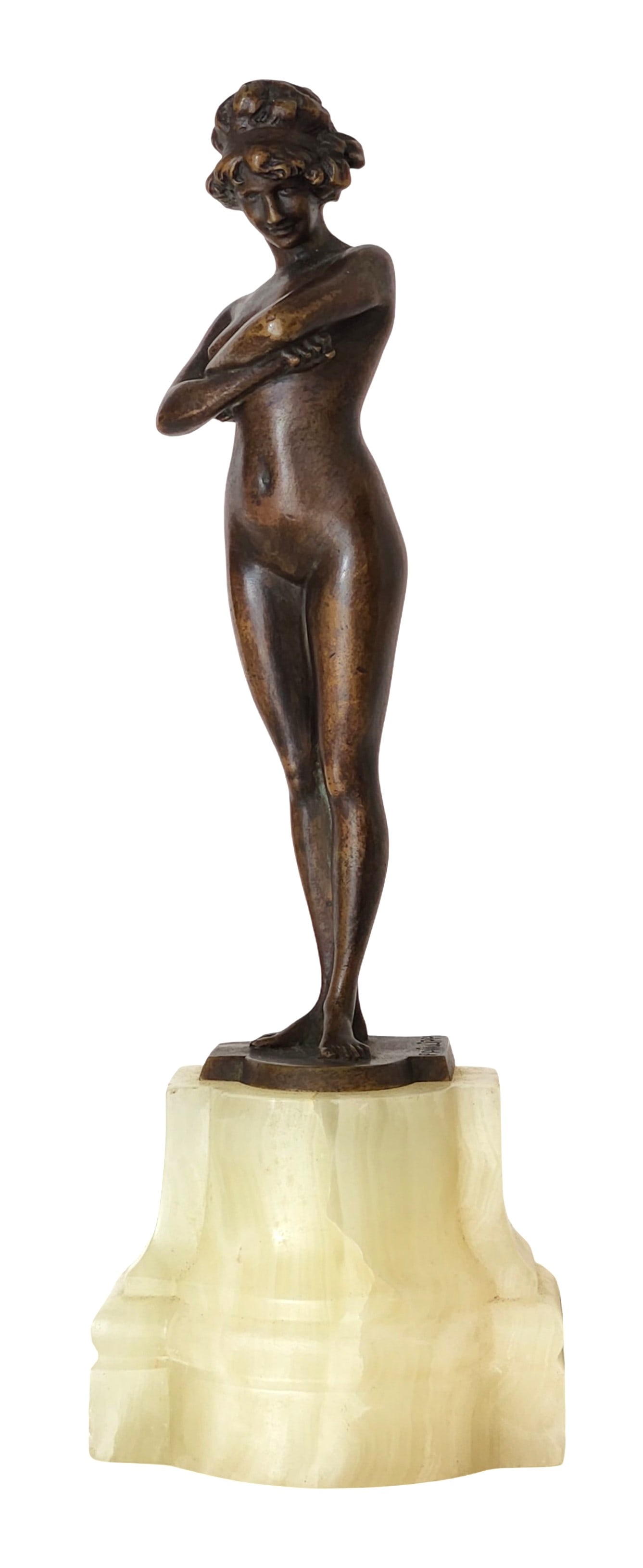 Paul Philippe (1870 - 1930) France: Paul Philippe (1870 - 1930) France Bronze Scultpure Measure 9 1/2"in H x 3 1/4"in W x 2 1/4"in D Known for: Bronze sculpture of active figures, many females, dancers, musicians