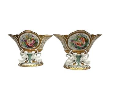Pair of Probably Henri Ardant of Limoges Porcelain Vases