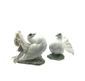 Pair of Rosenthal Porcelain Doves by F. Heidenreich