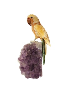 Beautiful Natural Large Crystal Bird on Black Tourmaline From Brazil