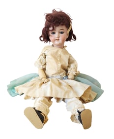 Antique Armand Marseille German Bisque Head Doll, Composition Body, Sleep Eyes"