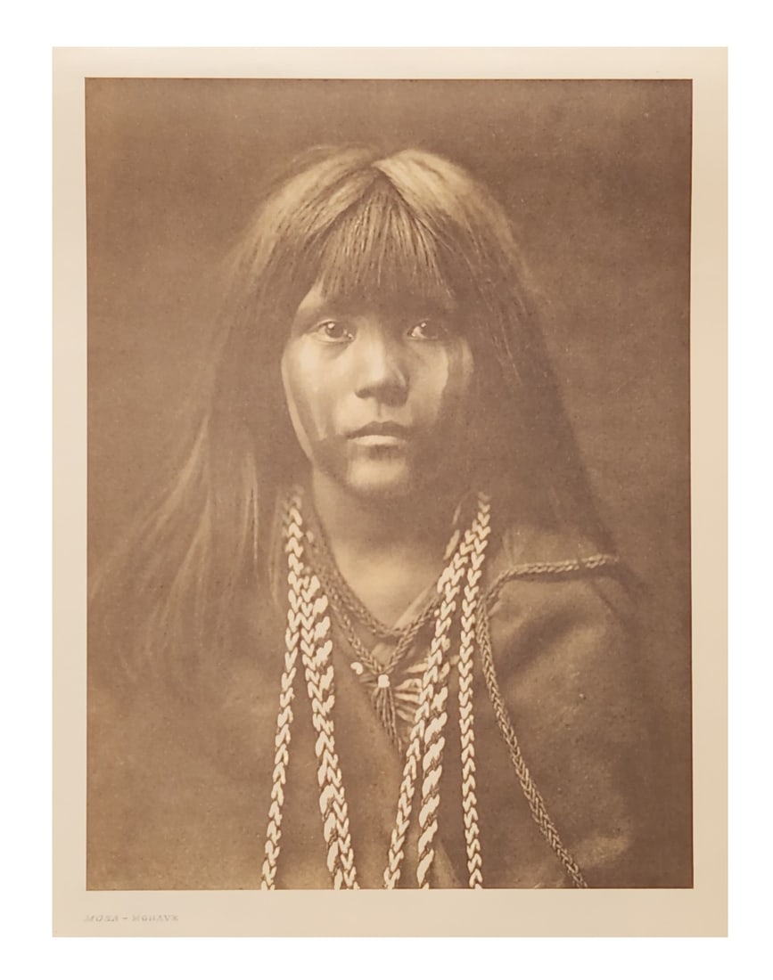 Edward Sheriff Curtis (1868 - 1952) American: Edward Sheriff Curtis (1868 - 1952) American Title: Mosa - Mohave Print Caption Date: 1903 Measure 18"in H x 13"in W It would be difficult to conceive of a more aboriginal than this Mohave girl. Her e