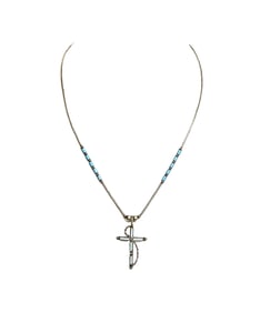 Sterling Silver and Turquoise Pendant and Chain