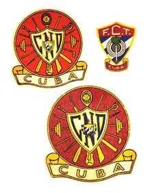 Set of Vintage Cuban Sports Emblems & Decals, Mid-20th Century