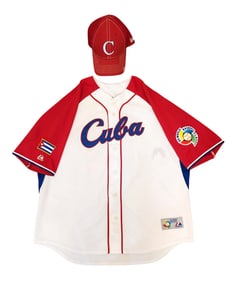 2009 World Baseball Classic Cuba Team Jersey & Cap, Player Oliva #13