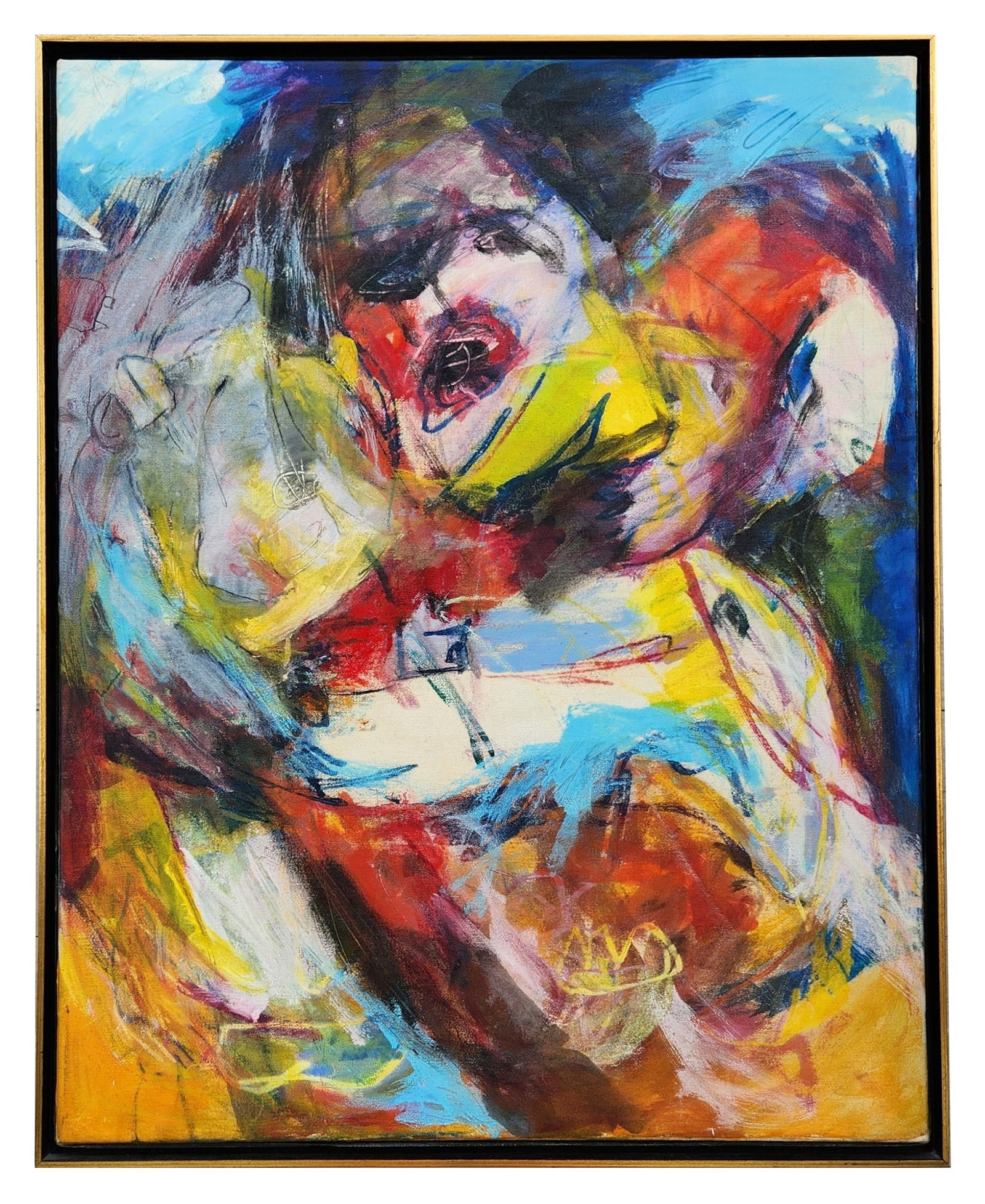 Gina Pellon (1926 - 2014) Cuban: Gina Pellon (1926 - 2014) Cuban Oil on Canvas Measure 36"in H x 28 1/2"in W and 37 1/2"in H x 29 3/4"in W x 1 3/4"in D framed Biography: Gina Pellon (December 26, 1926 - March 27, 2014) was a Cuban pa