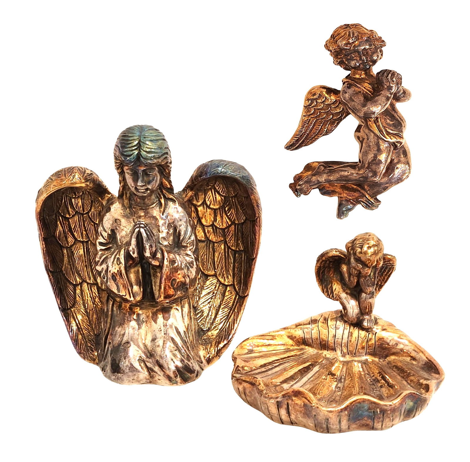 Set of Three Sterling Silver Angel Figures by Sam Philipe (1 of 9)