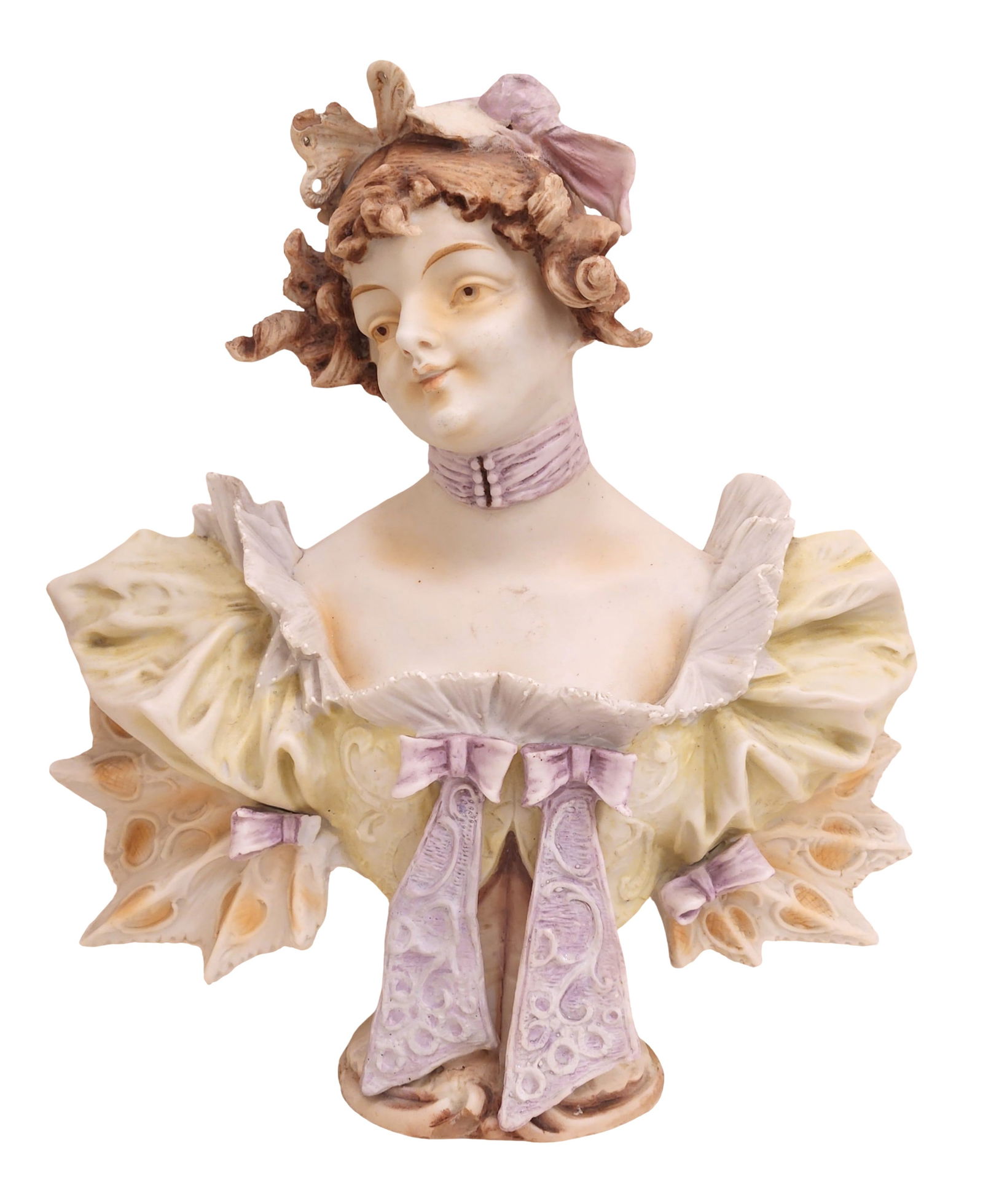 Ernst Wahliss Teplitz Hand-Painted Porcelain Bust, Late 19th C. (1 of 7)
