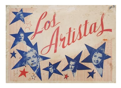 Los Artistas Cuban Trading Card Album, CMQ Television Stars, circa 1950s