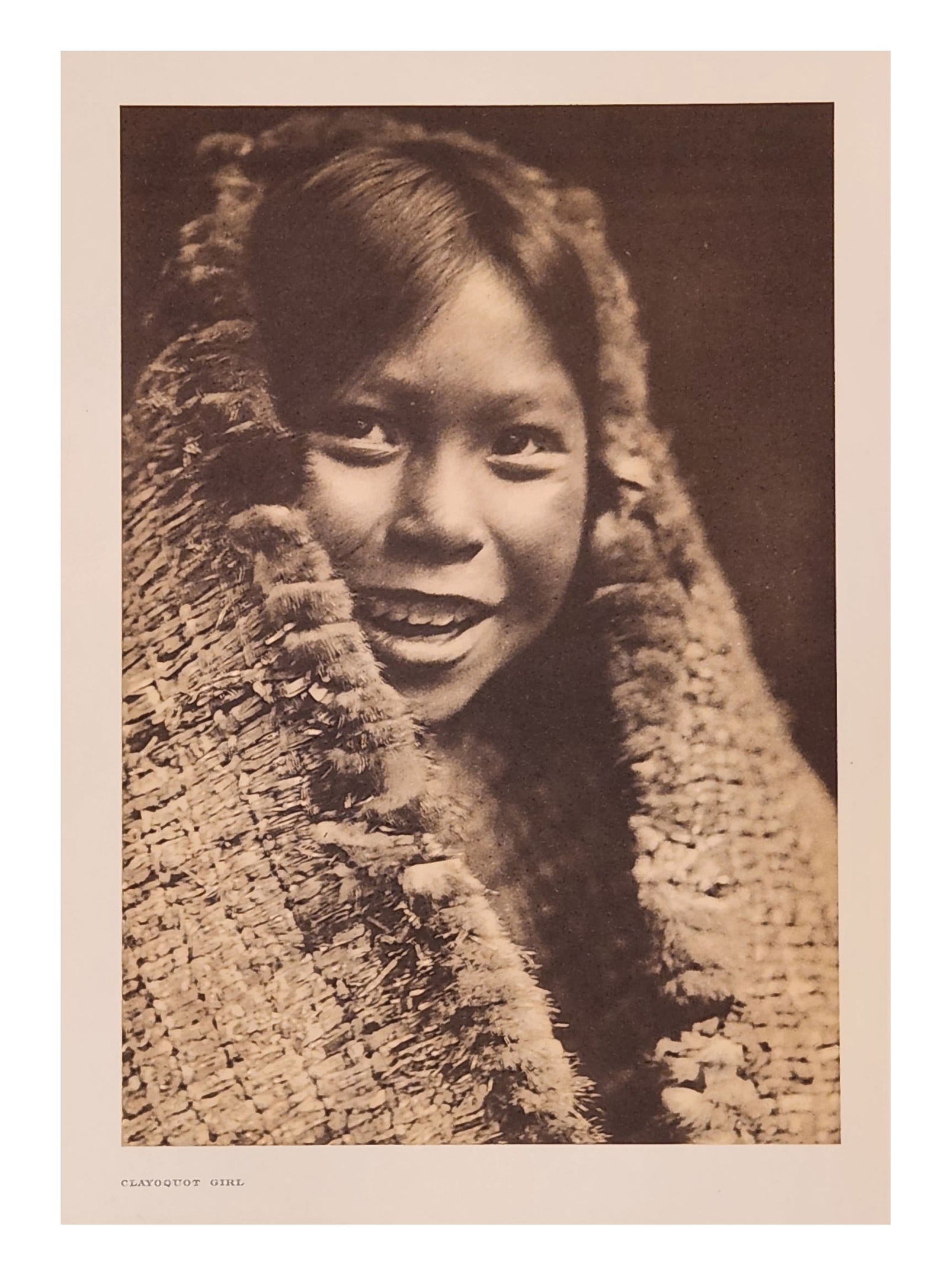 Edward Sheriff Curtis (1868 - 1952) American: Edward Sheriff Curtis (1868 - 1952) American Title: Clayoquot Girl Measure 18"in H x 13"in W no framed