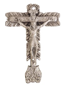 Vintage Metal Crucifix with Christ Figure