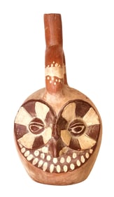 Handcrafted Peruvian Replica Vessel – Mochica Style, Inca Empire Design