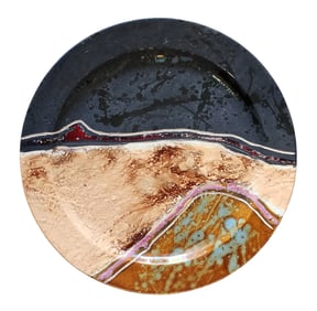 Mid-Century Modern Abstract Studio Pottery Wall Plate