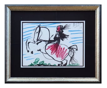 Pablo Picasso "Toros y Toreros" Lithograph (1961) - Framed, COA Included