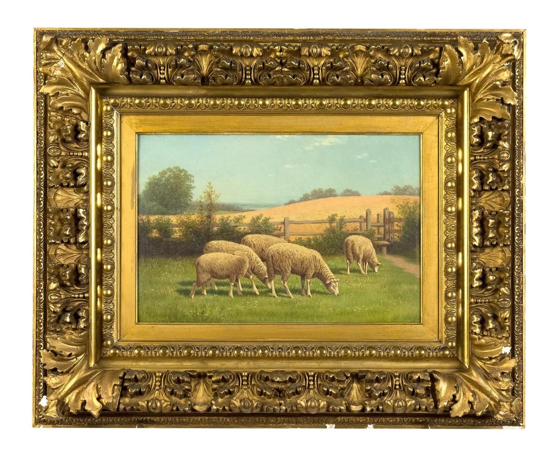 William Frederick Parker (1854 - 1902) American: William Frederick Parker (1854 - 1902) American Oil on Board Measure 12"in H x 18"in W and 25"in H x 30 1/2"in W framed Provenance: Private Collection from Plainfield, NH