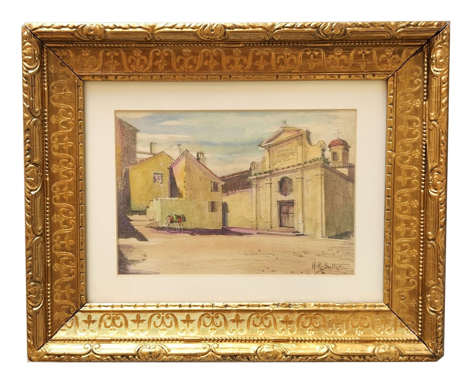 Howard Russell Butler (1856 - 1934) American: Howard Russell Butler (1856 - 1934) American Watercolor on Paper Measure 6 1/2"in H x 9 1/4"in W and 12 1/2"in H x 15"in W with frame Known for: Seascape, portrait, solar eclipse and landsca