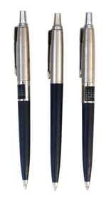 Set of Three Vintage Parker Ballpoint Pens with Calendar Bands