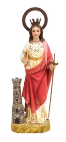 St. Barbara Hand-Painted Statue by DIMOSA, Spain