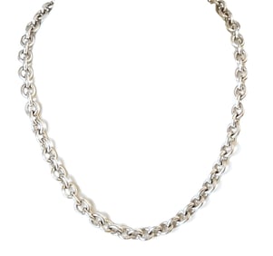 Tiffany & Co. Sterling Silver “Please Return to Tiffany " Oval Tag Link Necklace – With Pouch