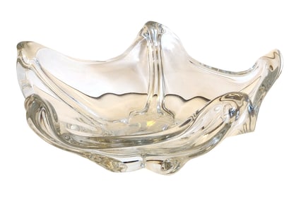 Daum France Crystal Freeform Star-Shaped Bowl