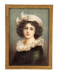 Miniature Portrait of Louise Le Brun – 19th Century