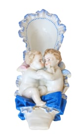 Meissen Porcelain Shoe with Cherubs, Possible 19th Century