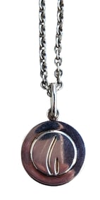 Tiffany & Co. Elsa Peretti Sterling Silver Flame Pendant Necklace