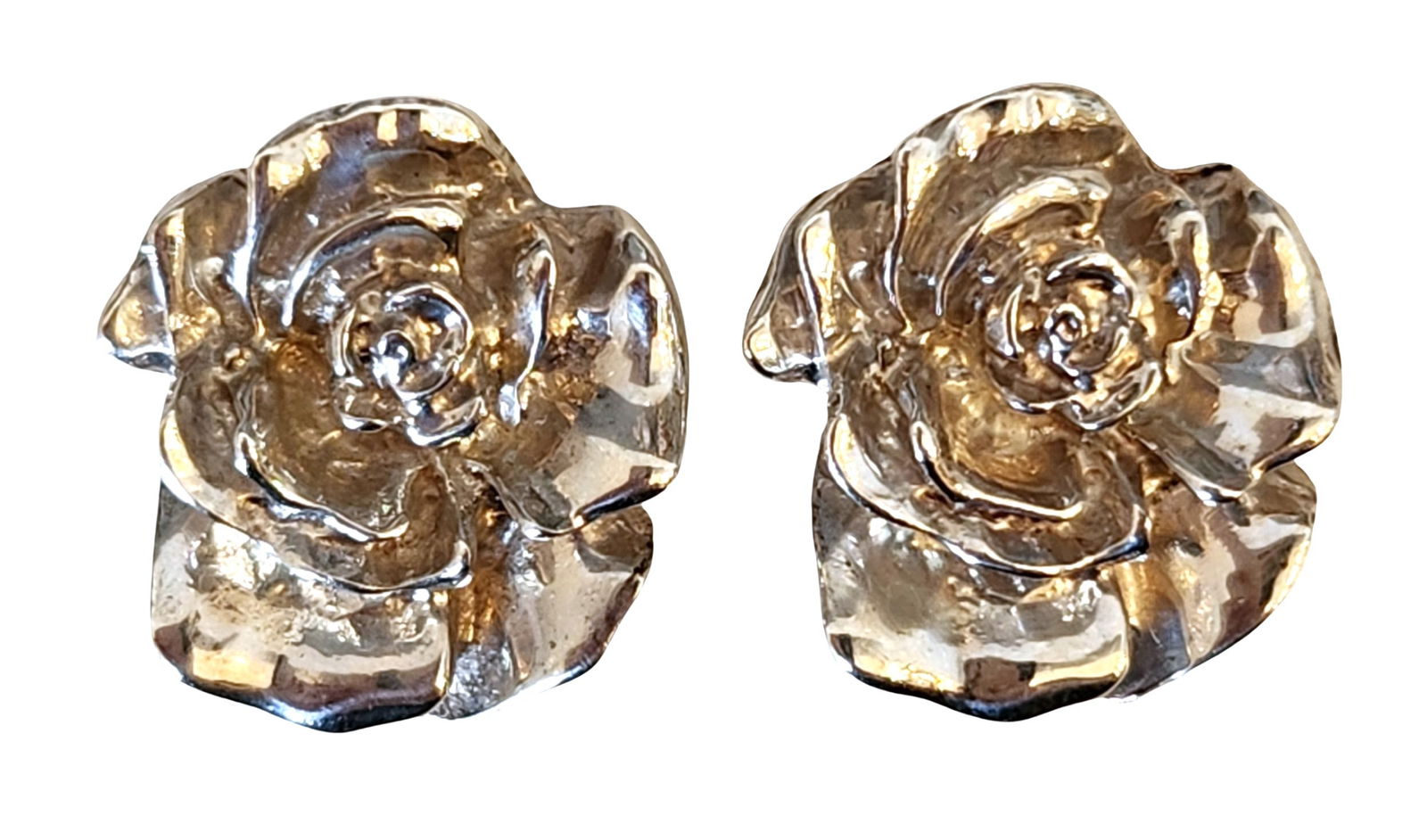 Tiffany & Co. Sterling Silver Rose Form Earrings (1 of 5)