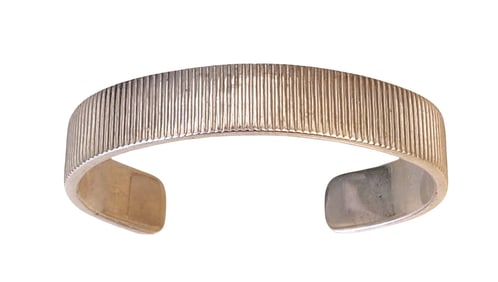 Tiffany & Co. Sterling Silver 925 Ribbed Cuff Bracelet with Original Box, Dated 2003