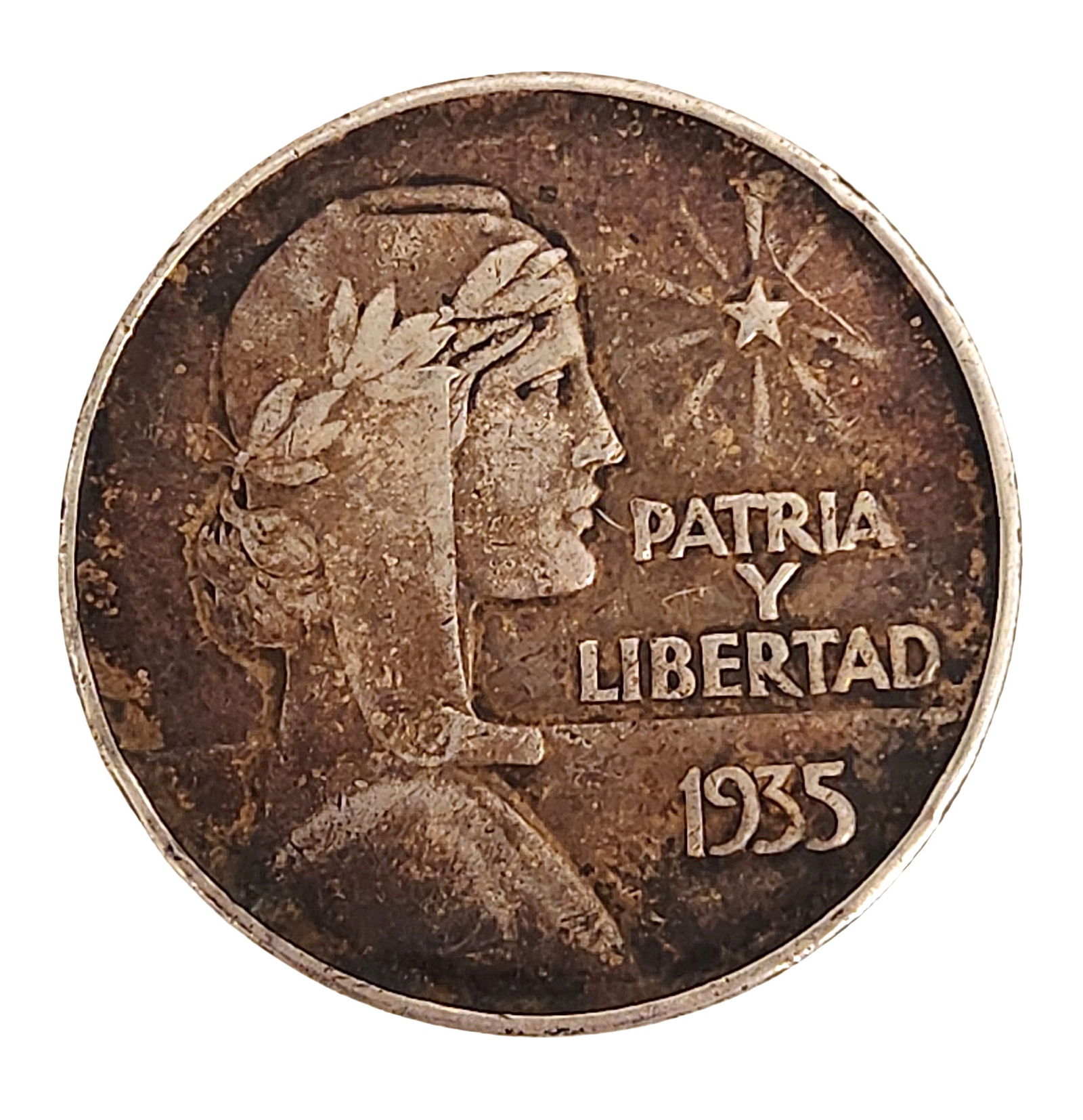 Cuba 1935 Silver 1 Peso Coin – “Peso de la Mujer (1 of 2)