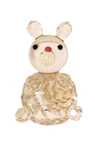 Miniature Teddy Bear Faceted Glass