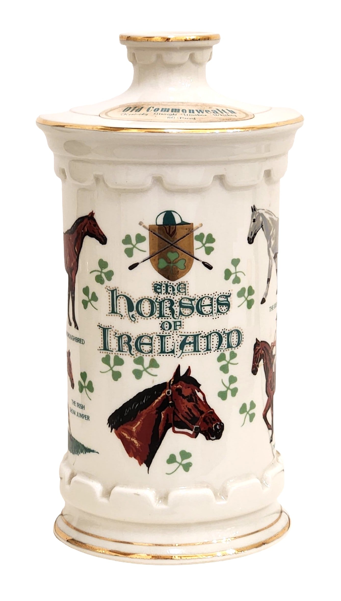 1981 Old Commonwealth “The Horses of Ireland "  Porcelain Whiskey Decanter (1 of 5)