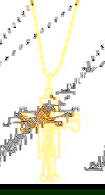 22K Gold Chain with 18K Gold Crucifix Pendant, Marked 750 Italy: Elegant two-tone gold religious necklace featuring a finely crafted 18K yellow gold crucifix pendant suspended from a 22K yellow gold chain. The pendant depicts Christ on the cross in beautiful relief