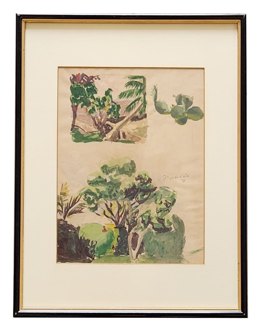 Vicente S. Manansala (1910 - 1981) Philippines: Vicente S. Manansala (1910 - 1981) Philippines Mixed Media on Paper Measure 10 1/2"in H x 8"in W and 16 1/2"in H x 12 1/2"in W framed Known for: Cubist painting, illustration. A key figure of the mode