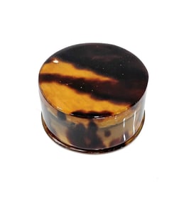 Antique Faux Tortoiseshell Round Box