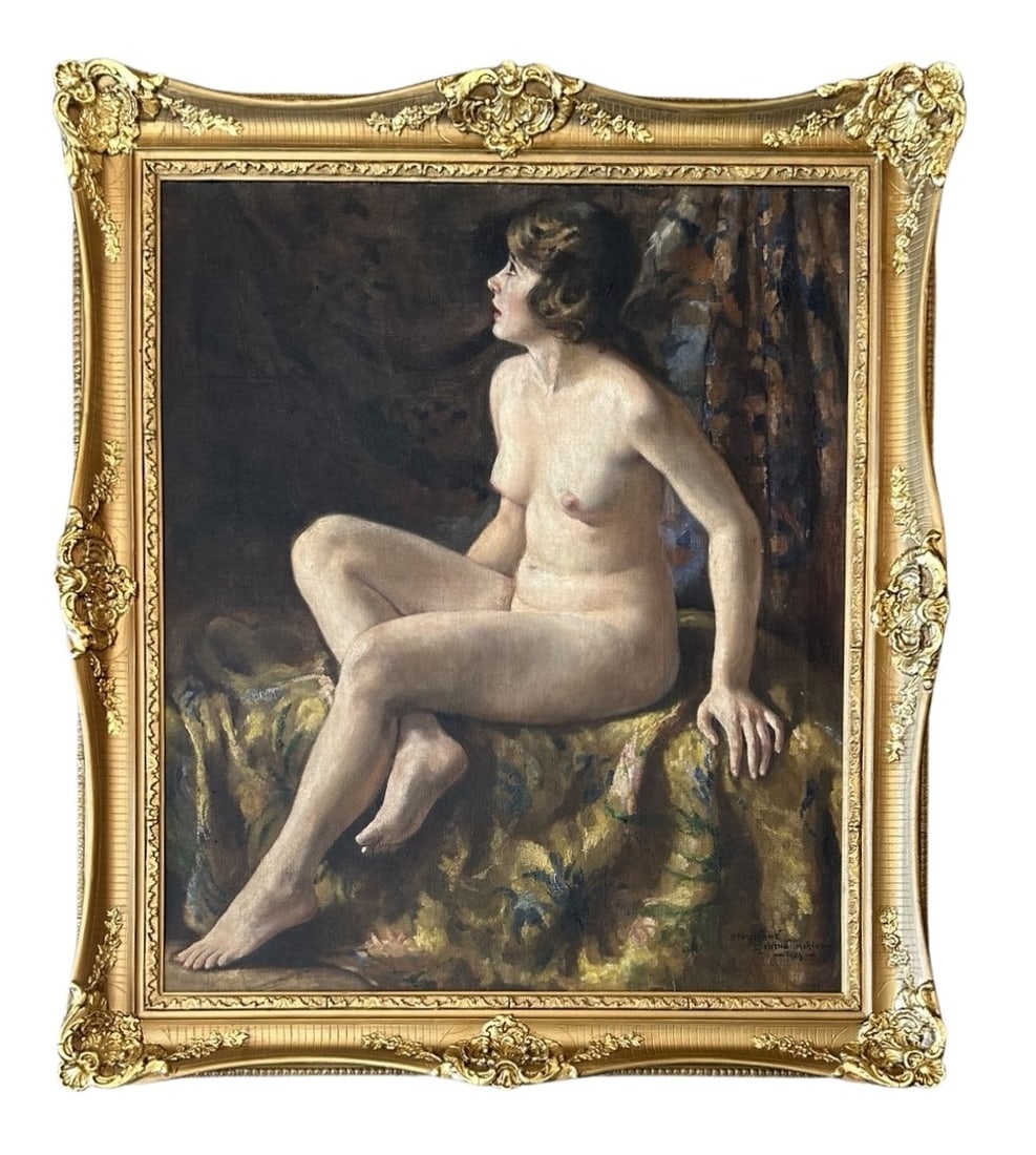 Maria Szantho (1897 - 1998) Hungary: Maria Szantho (1897 - 1998) Hungary Oil on Canvas Measure 43 1/2"in H x 37 1/2"in W and 53"in H x 46 1/2"in W x 4"in D with frame Name variants: Maria Klauschek Biography: Maria Szantho was born