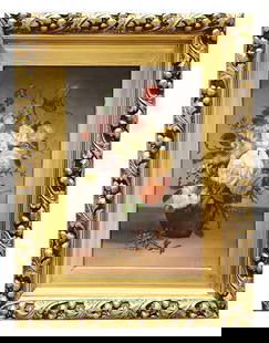 Charles Ethan Porter (1847 - 1923) American: Charles Ethan Porter (1847 - 1923) American Oil on Board Measure 12"in H x 8"in W and 16 1/4"in H x 12 1/4"in W x 2 1/2"in D