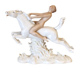 Wallendorf Porcelain Figure “Nude on Horseback,?? Germany