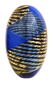 Lino Tagliapietra Signed Murano Glass "Wrapped Vase" Sculpture, 1994