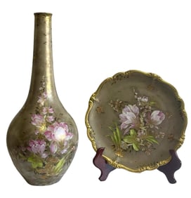 Vintage Rosenthal Walter Mutze Traumland Dreamland Porcelain Vase and Plate